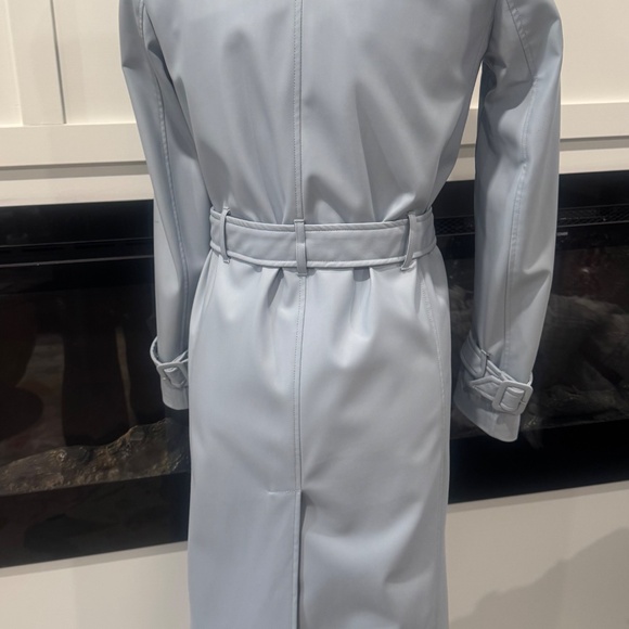 Faux leather trench with faux fur collar - Picture 5 of 7